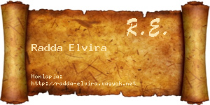 Radda Elvira névjegykártya